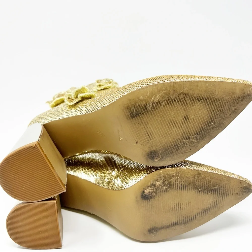 Betsey Johnson Finlee Gold Boots - Picture 5 of 7